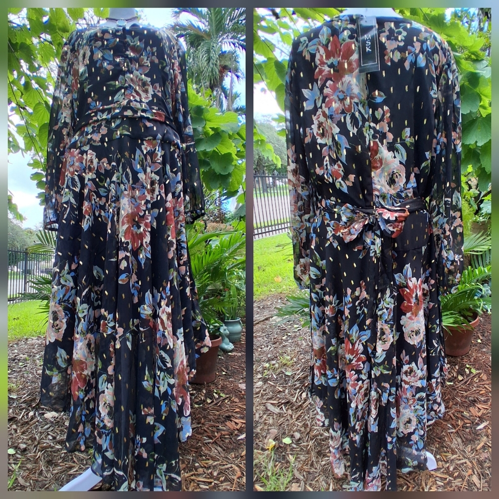 🔥NWT BOUTIQUE SURPLICE MAXI DRESS XL & FREE GIFT